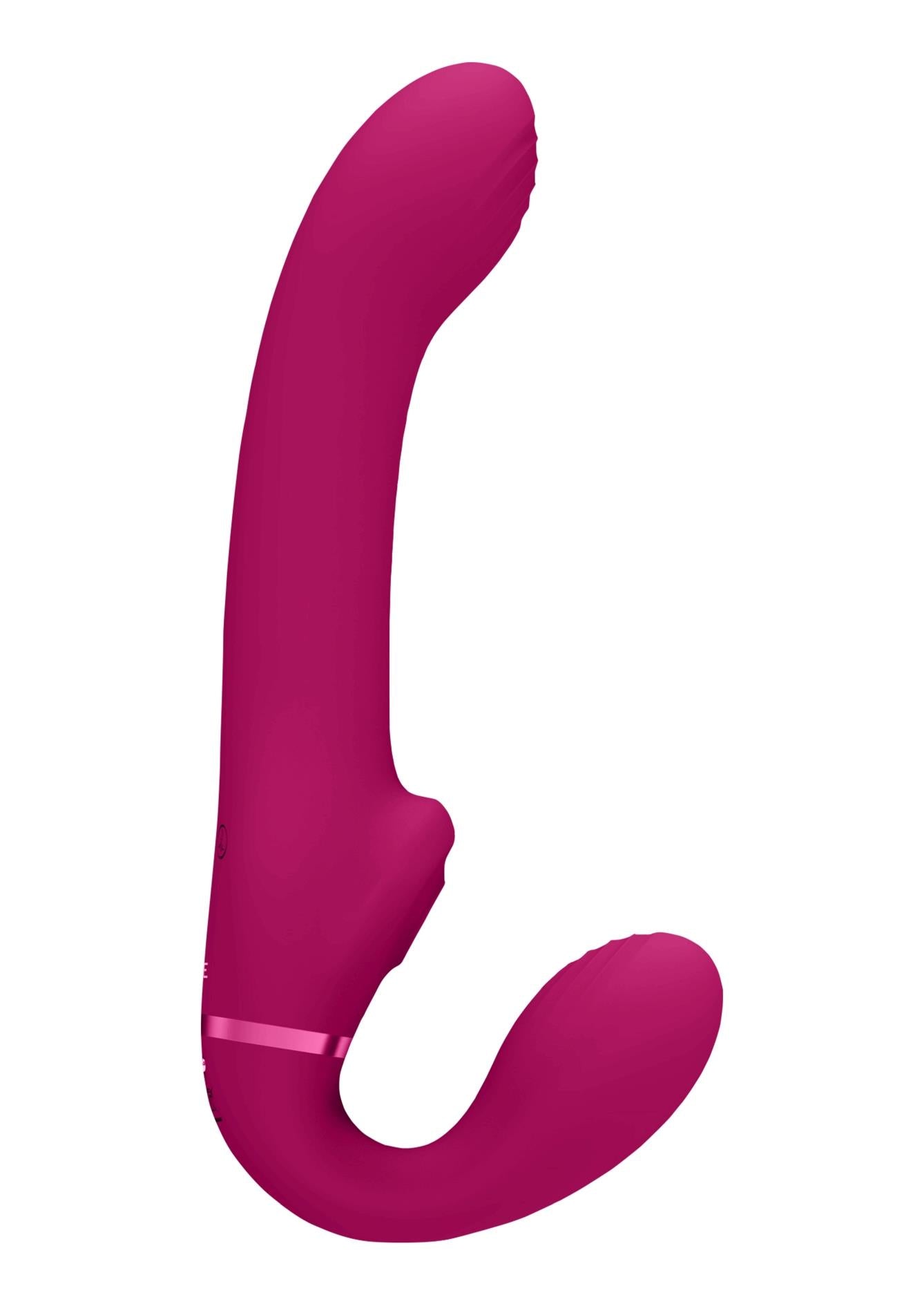 3-Ai - Dual Vibrating & Air Wave Tickler Strapless Strapon-3