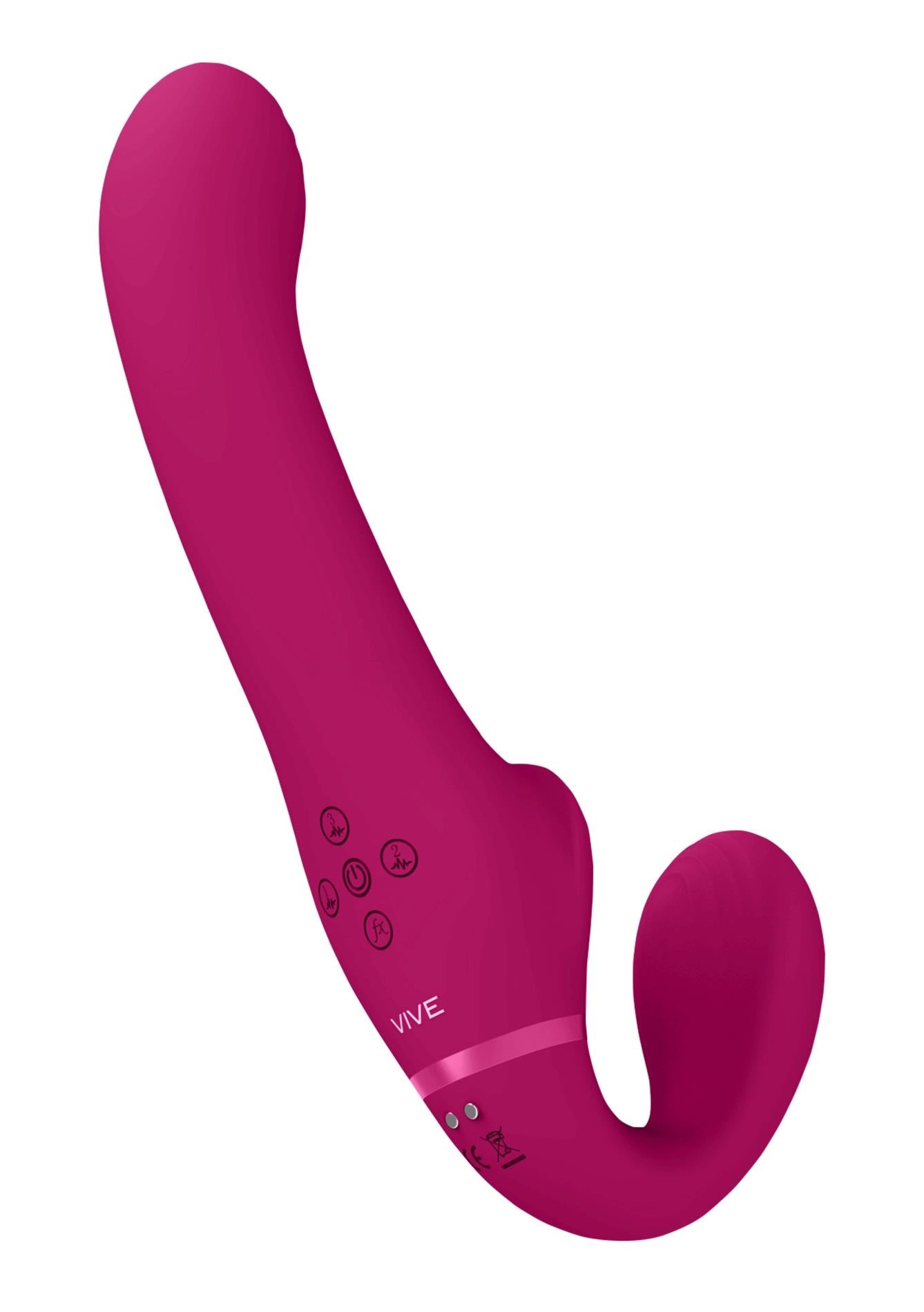 4-Ai - Dual Vibrating & Air Wave Tickler Strapless Strapon-4