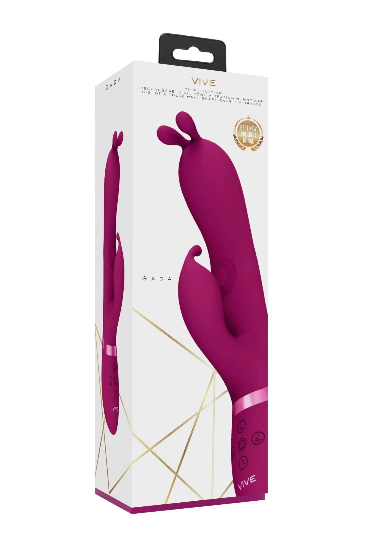 2-Gada - Vibrating Bunny Ear G-Spot Rabbit with Pulse Wave Shaft-2
