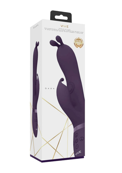 2-Gada - Vibrating Bunny Ear G-Spot Rabbit with Pulse Wave Shaft-2