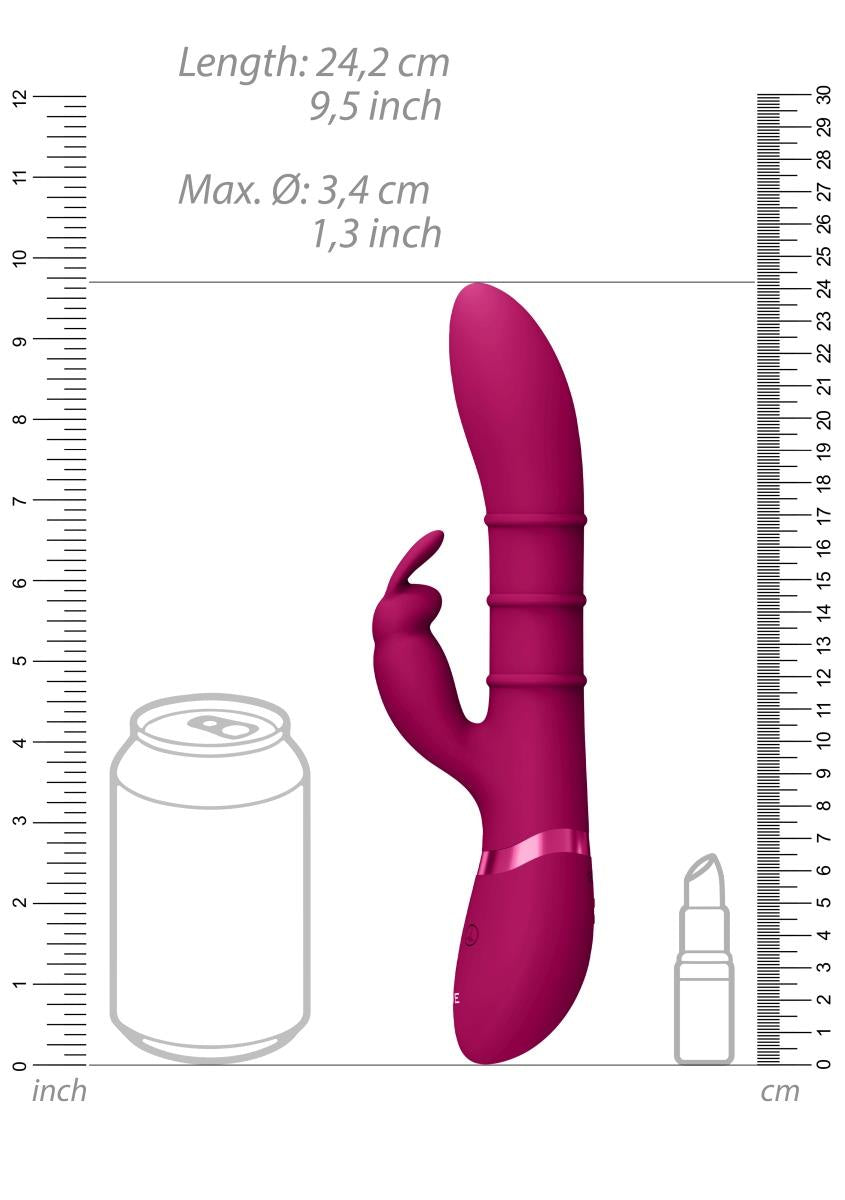 6-Stimulating Rings, Vibrating G-Spot Rabbit - Pink-6