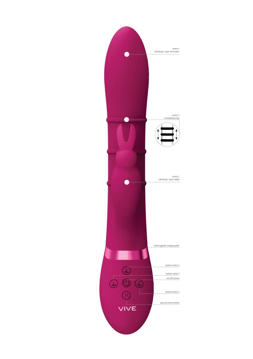 8-Stimulating Rings, Vibrating G-Spot Rabbit - Pink-8