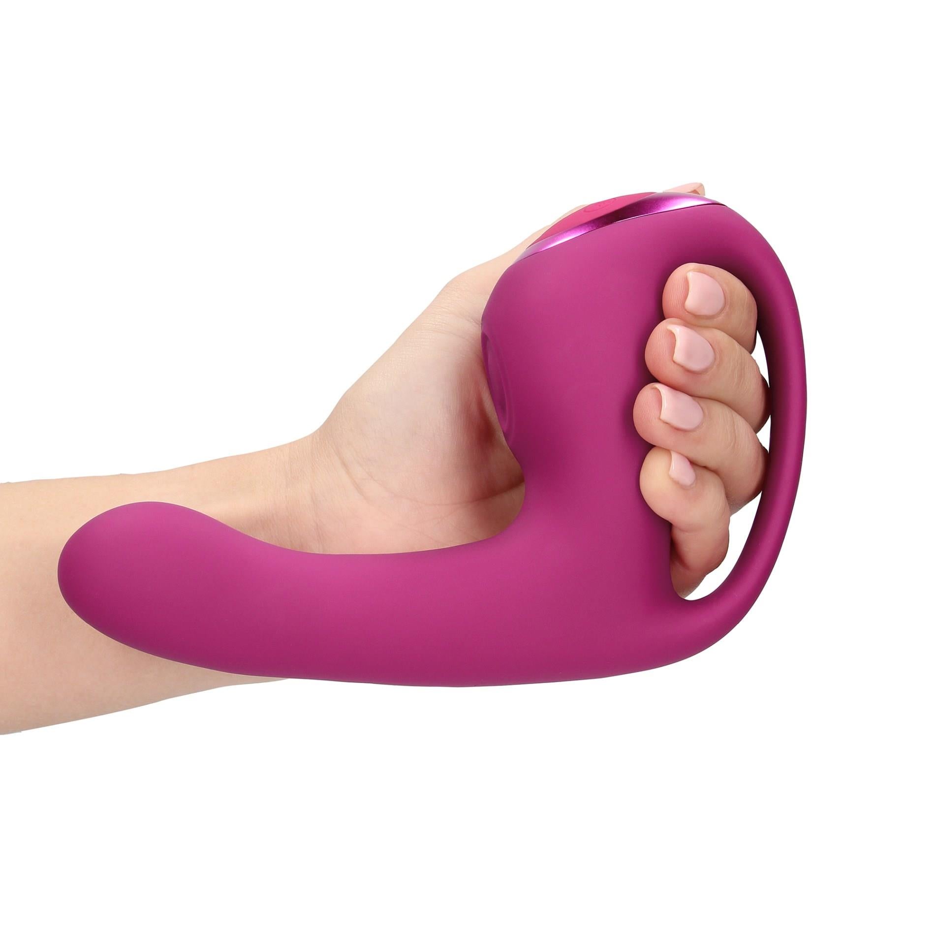 11-Riko - Rechargeable Triple Action Thumper with Advanced Finger Motion & Pulse Wave Stimulator - Pink-11