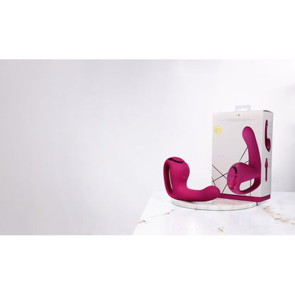 12-Riko - Rechargeable Triple Action Thumper with Advanced Finger Motion & Pulse Wave Stimulator - Pink-12
