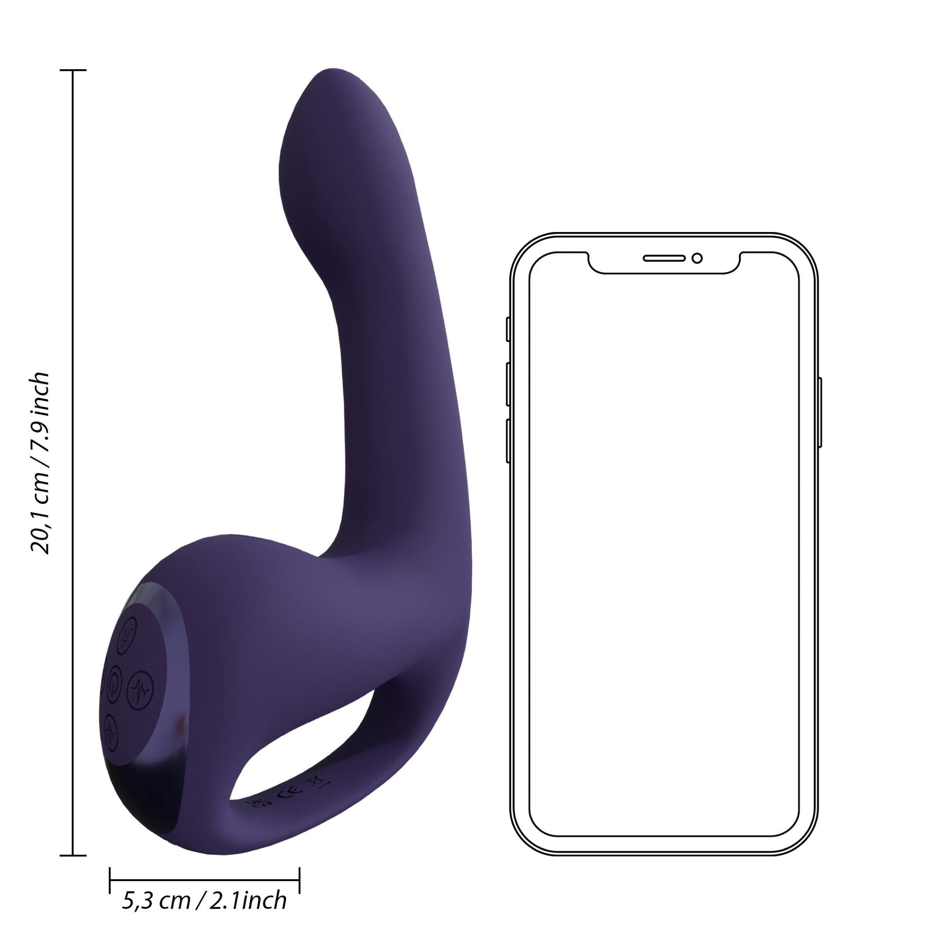 11-Riko - Rechargeable Triple Action Vibrator with Advanced Finger Motion & Pulse Wave Stimulator – Purple-11
