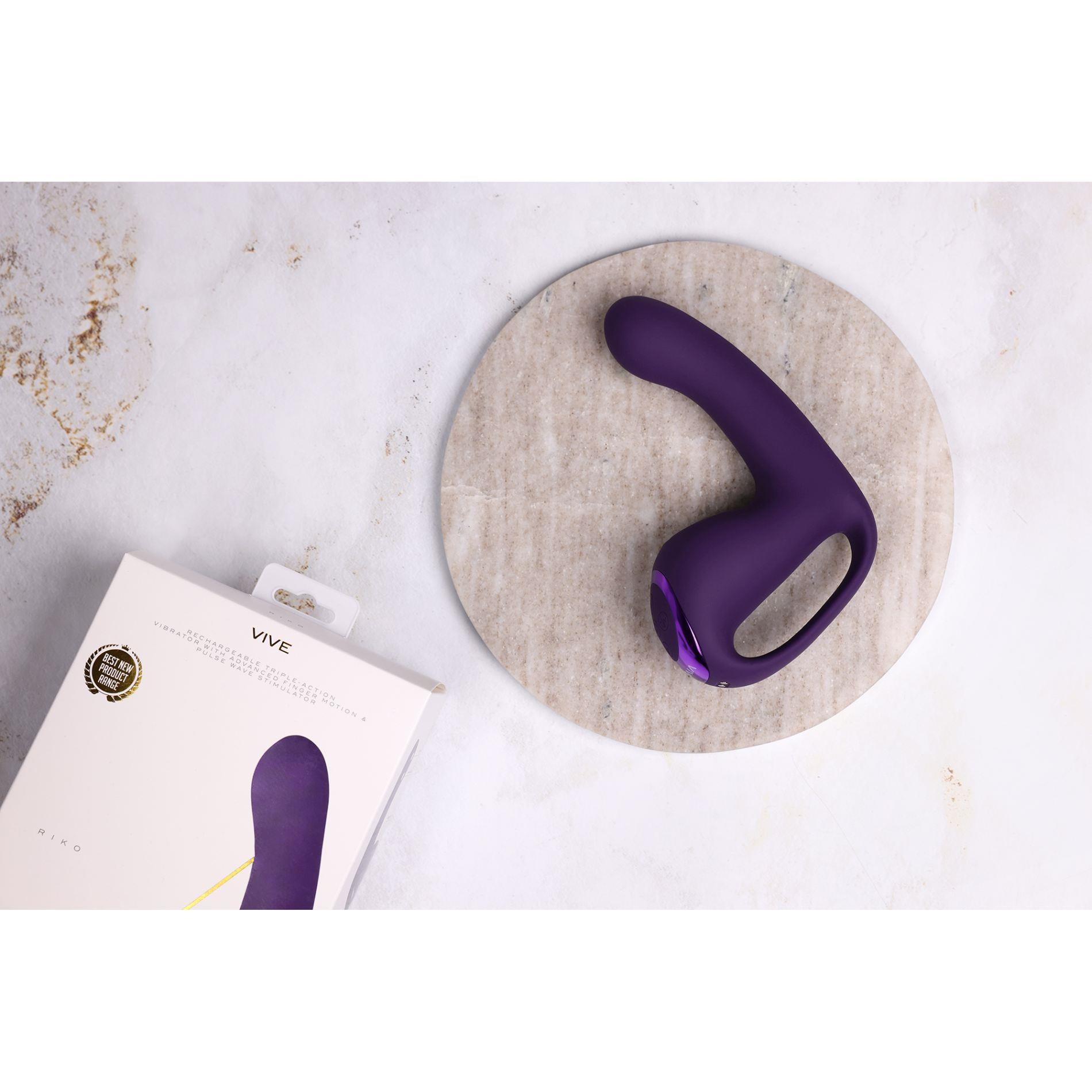 13-Riko - Rechargeable Triple Action Vibrator with Advanced Finger Motion & Pulse Wave Stimulator – Purple-13