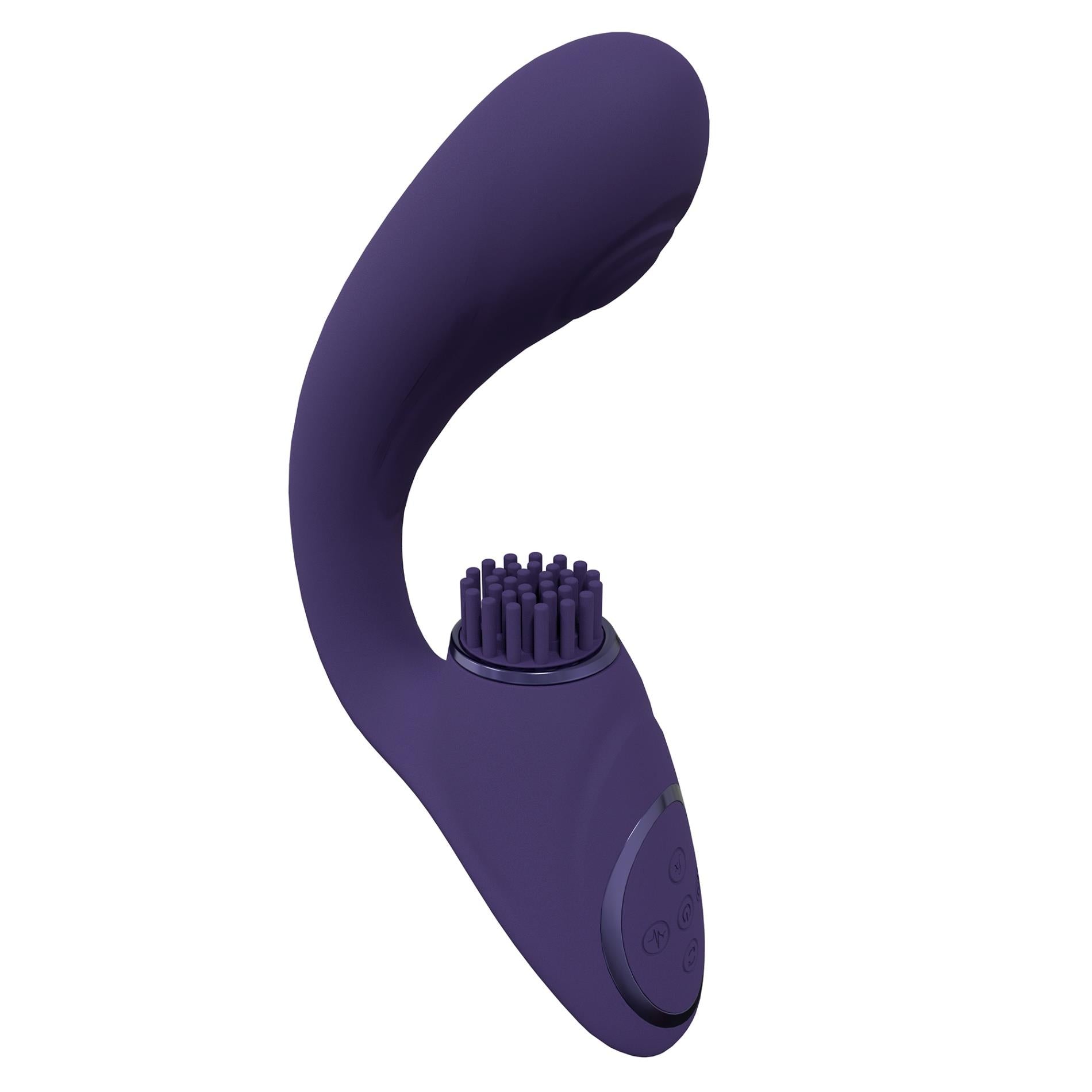 1-Gen - Rechargeable Triple Action G-Spot Vibrator with Pulse Wave  and Vibrating Bristles - Purple-1