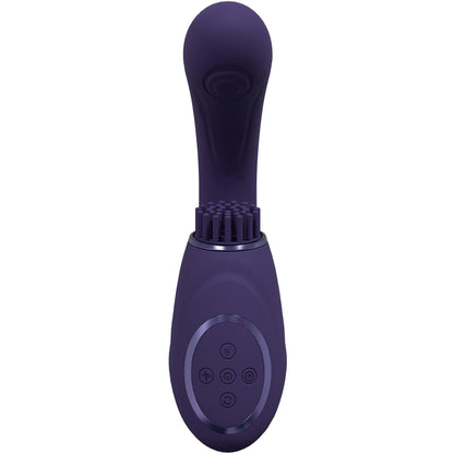6-Gen - Rechargeable Triple Action G-Spot Vibrator with Pulse Wave  and Vibrating Bristles - Purple-6