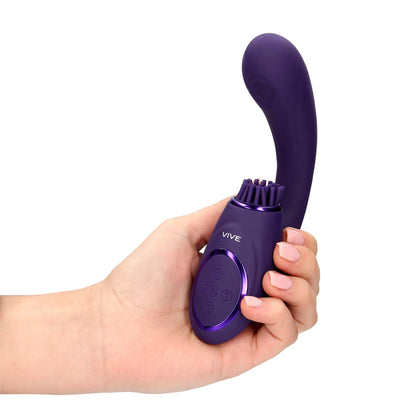13-Gen - Rechargeable Triple Action G-Spot Vibrator with Pulse Wave  and Vibrating Bristles - Purple-13