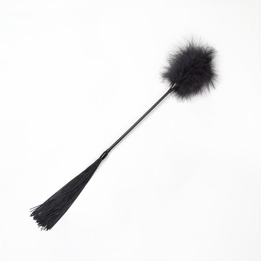 1-BLACK FEATHER TICKLER & WHIP-1