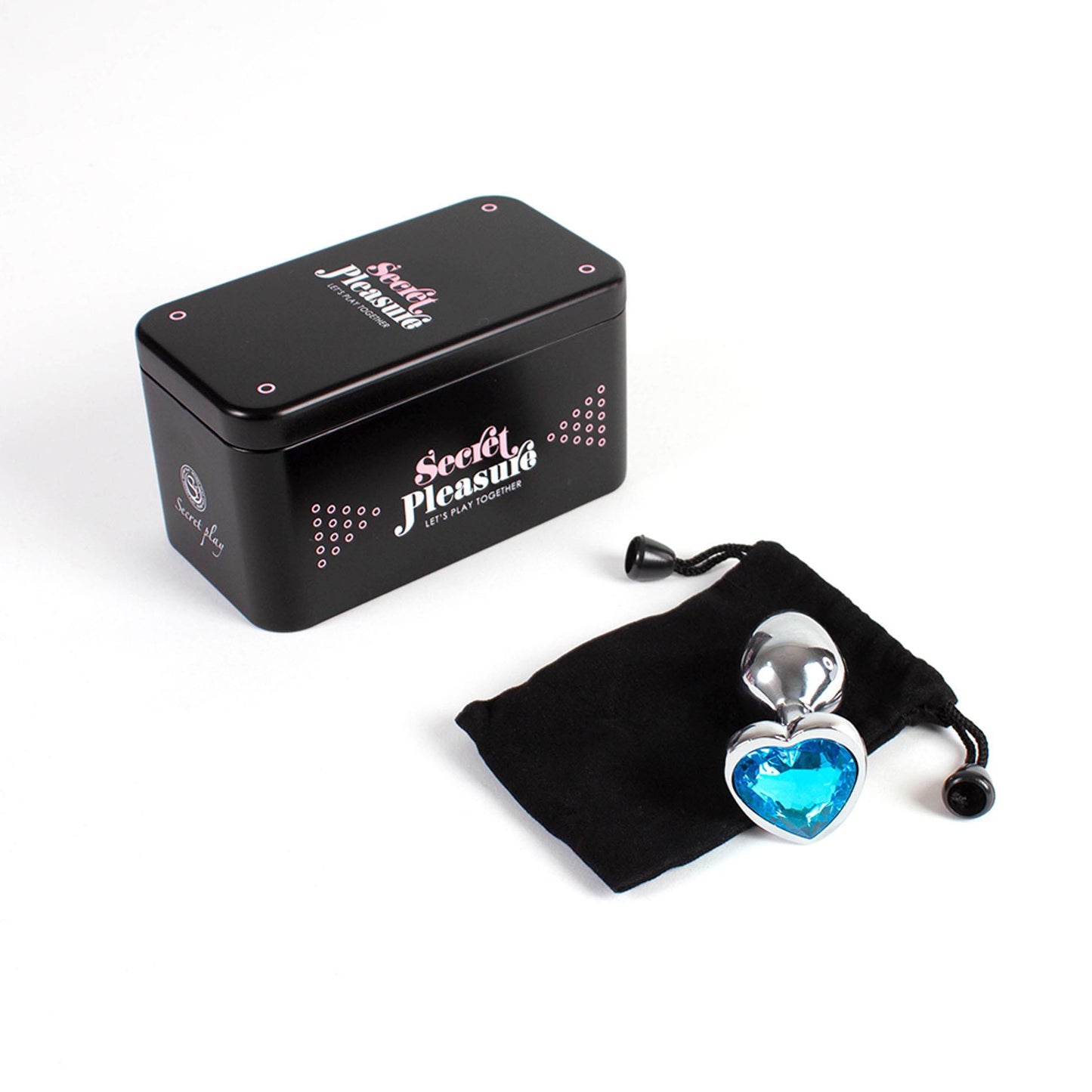 2-BLUE HEART METAL BUTT PLUG-2