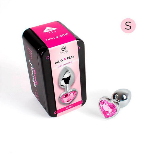 1-PINK HEART METAL BUTT PLUG-1