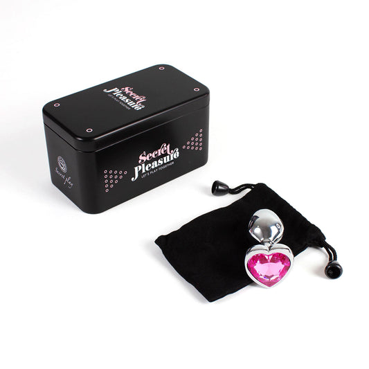 2-PINK HEART METAL BUTT PLUG-2