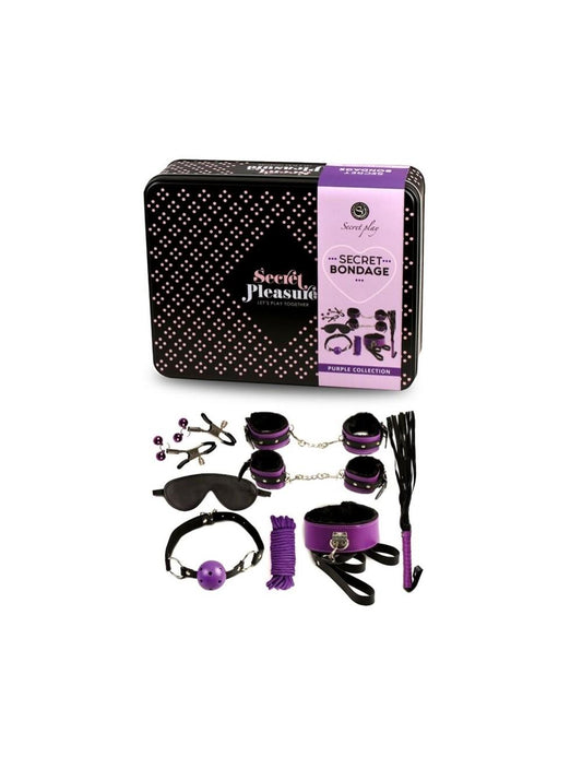 2-Secret Bondage - Set 8 pcs Purple & Black-2