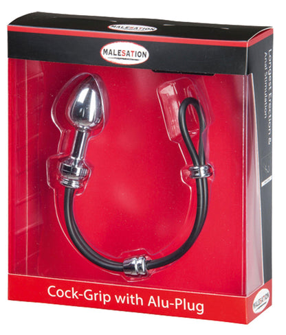 1-MALESATION Cock-Grip with Alu-Plug small, chrome-1