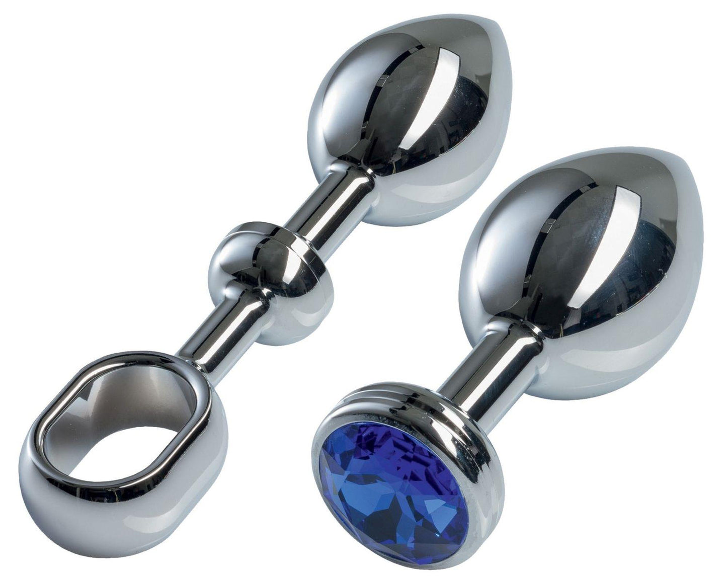 2-MALESATION Alu-Plug with handle & crystal large, chrome-2