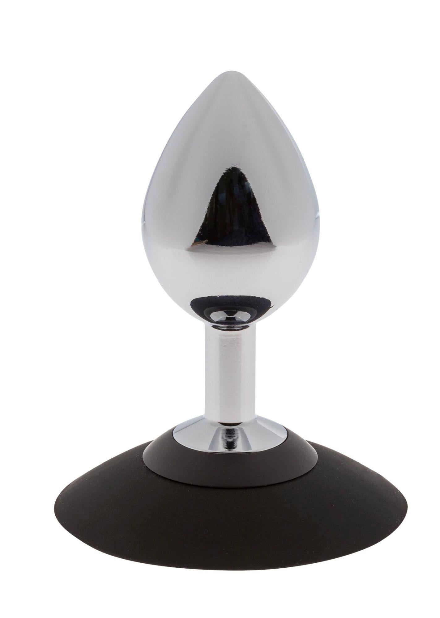 2-MALESATION Alu-Plug with suction cup medium, chrome-2
