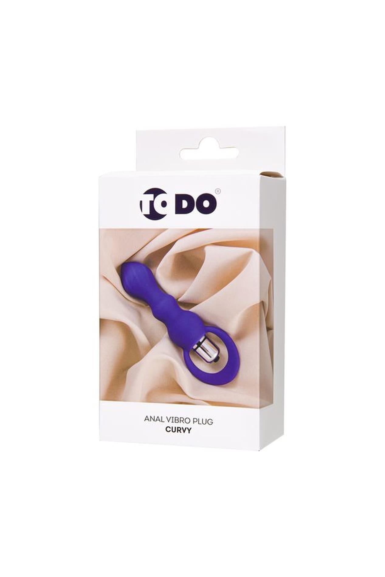 7-ToDo by Toyfa Anal plug Curvy, silicone, purple, 14 cm, O 3.2 cm-7