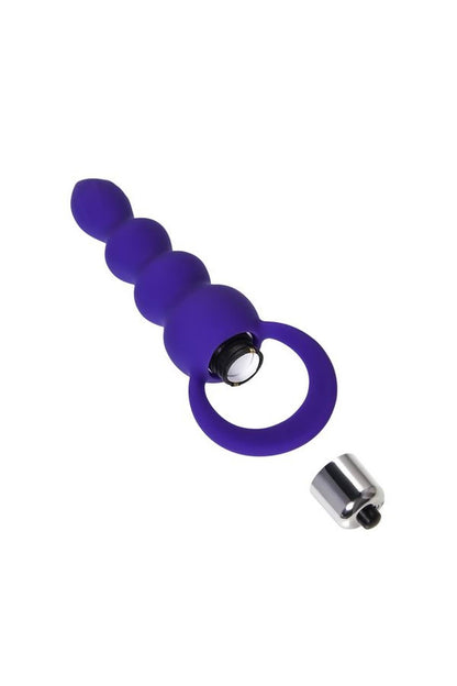 4-ToDo by Toyfa Anal plug Twisty, silicone, purple, 14 cm, O 3.2 cm-4