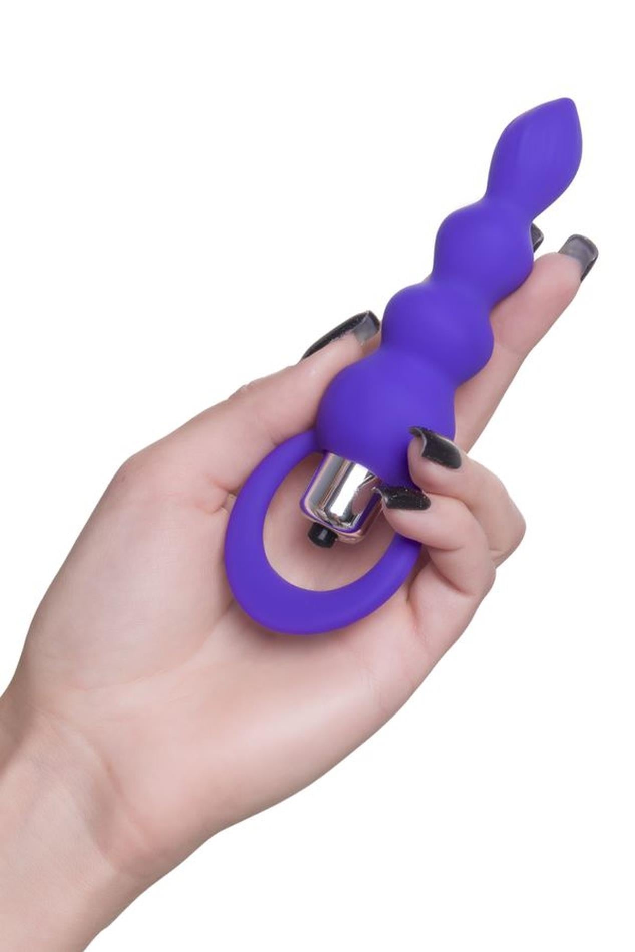 5-ToDo by Toyfa Anal plug Twisty, silicone, purple, 14 cm, O 3.2 cm-5