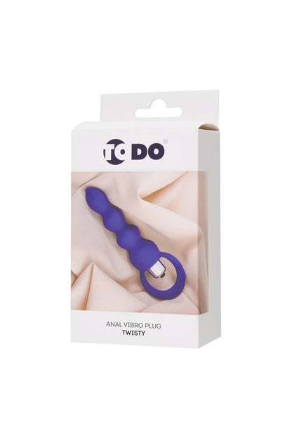 6-ToDo by Toyfa Anal plug Twisty, silicone, purple, 14 cm, O 3.2 cm-6