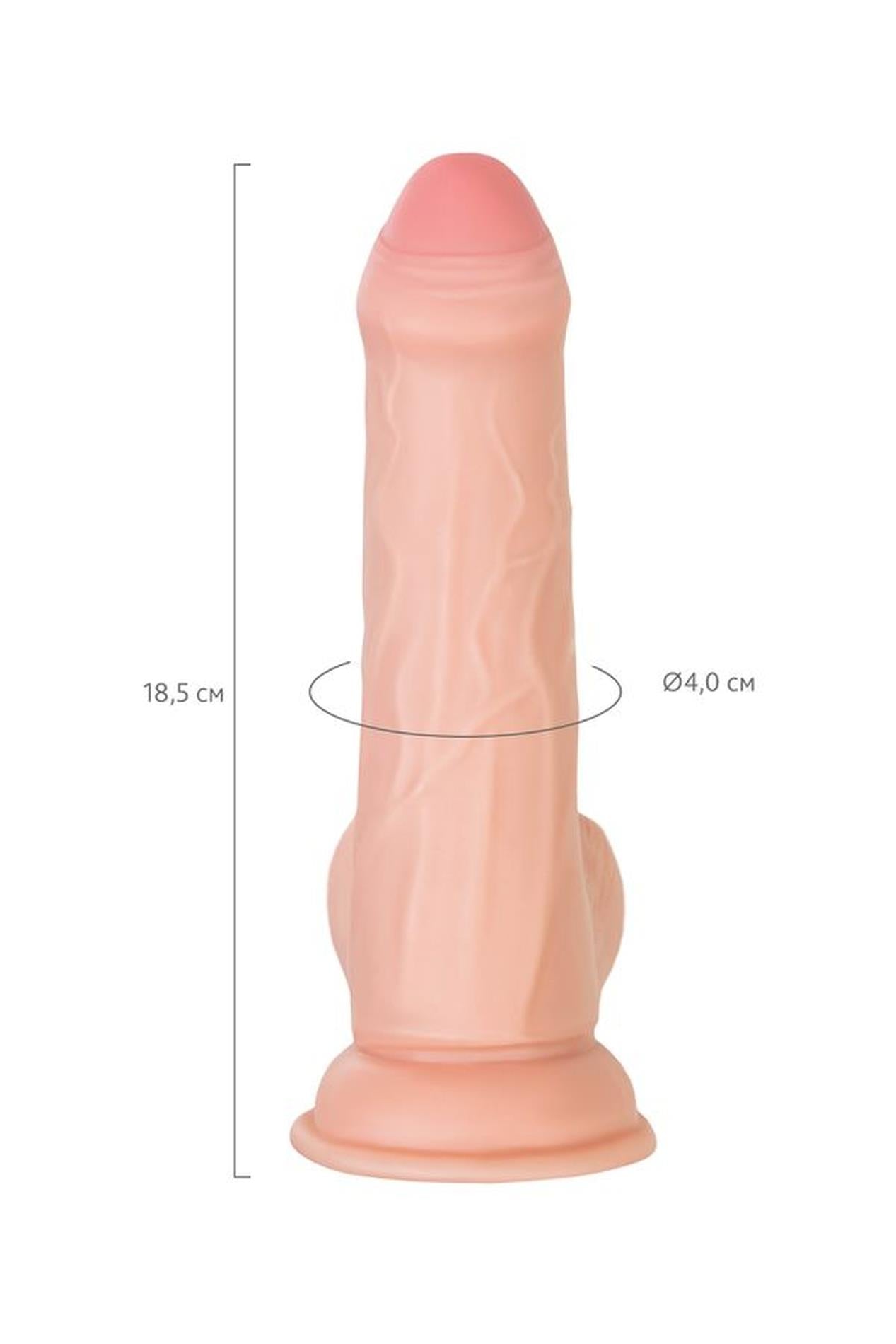 8-My Babe My Treasure Realistic Dildo, TPE, Nude, 18.5 cm-8