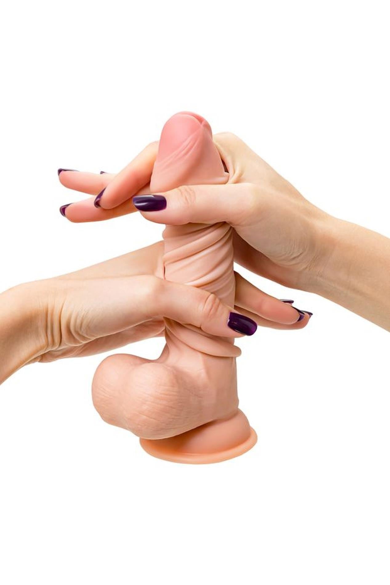 10-My Babe My Treasure Realistic Dildo, TPE, Nude, 18.5 cm-10