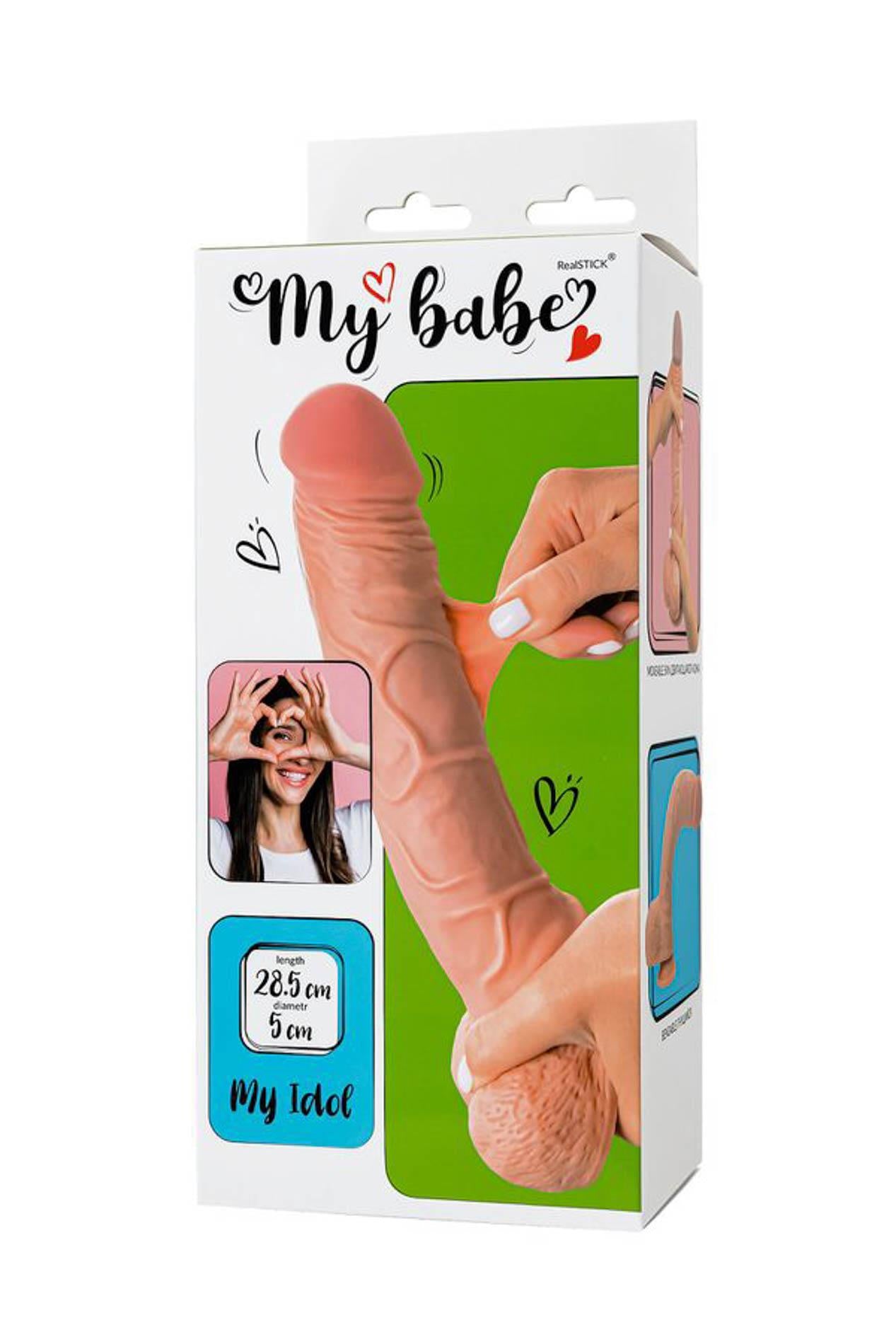 11-Dildo My babe by RealStick My Idol, flesh,TPE, 28,5 cm-11