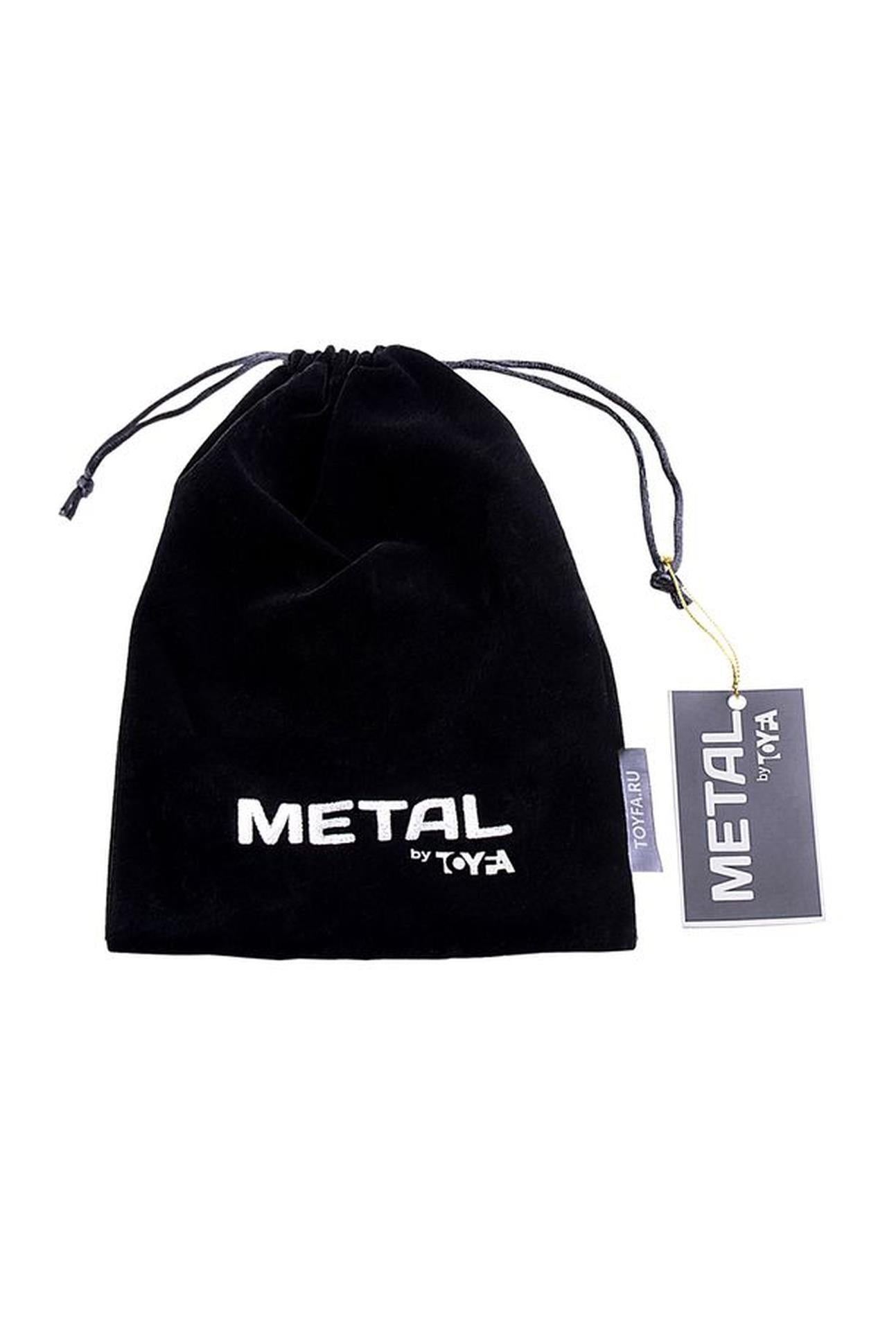 4-Silver anal plug TOYFA Metal with faux fur-4