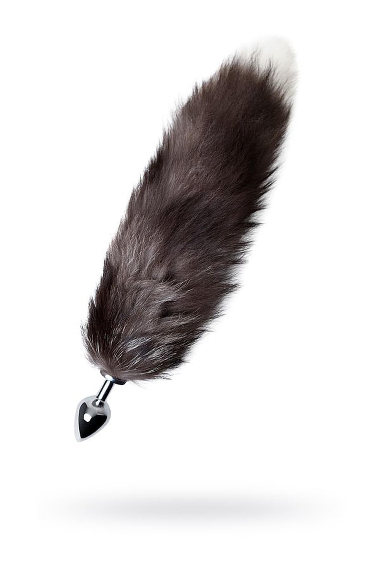 1-Silver anal plug with a fox tail-1