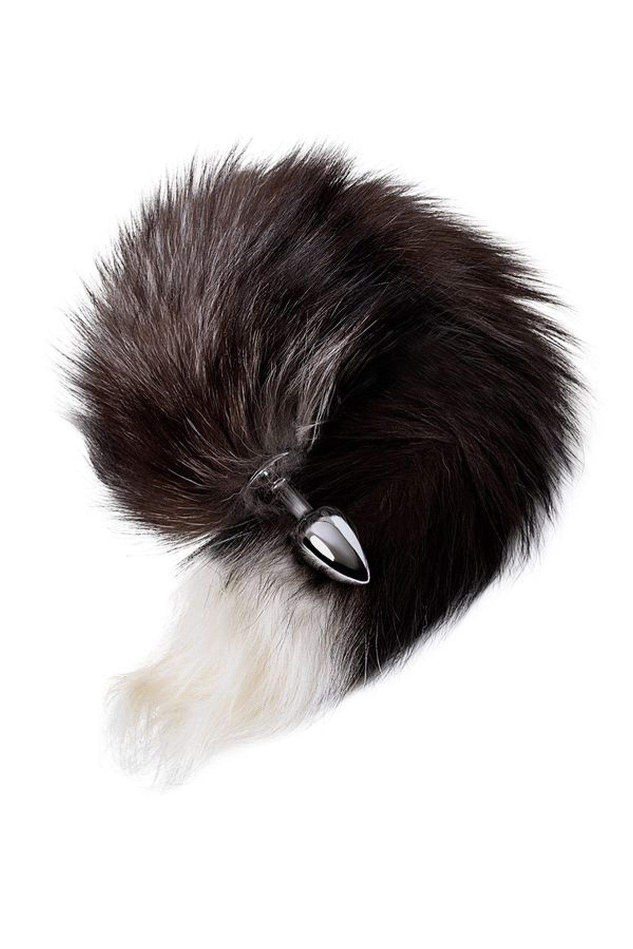 4-Silver anal plug with a fox tail-4