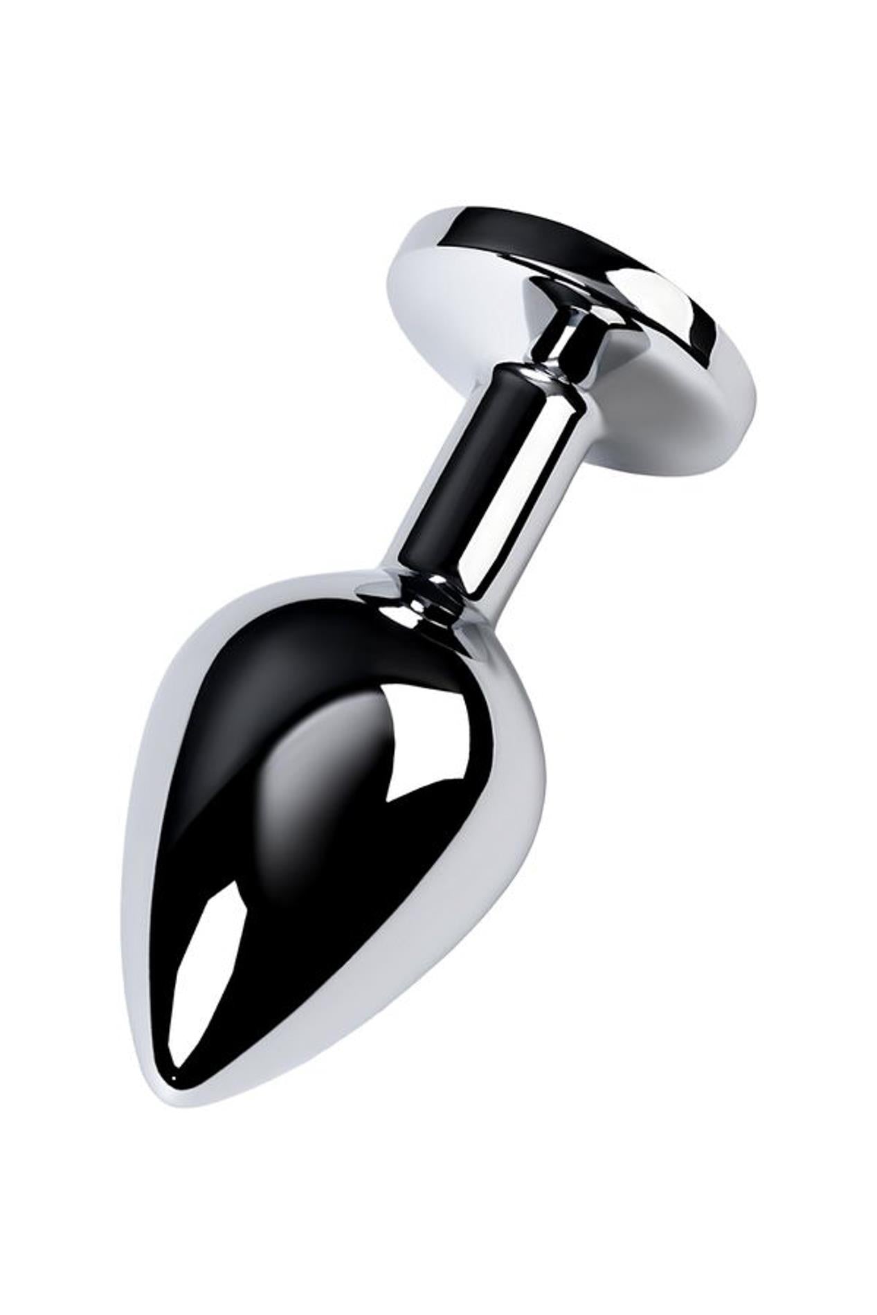 3-Silver anal plug with gem, turquoise-3