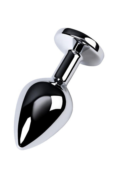 3-Silver anal plug TOYFA Metal,with a amethyst colored gem-3