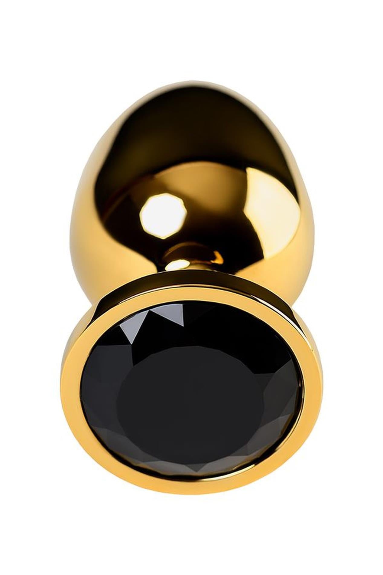 3-Gold anal plug TOYFA Metal with pink round-shaped gem-3