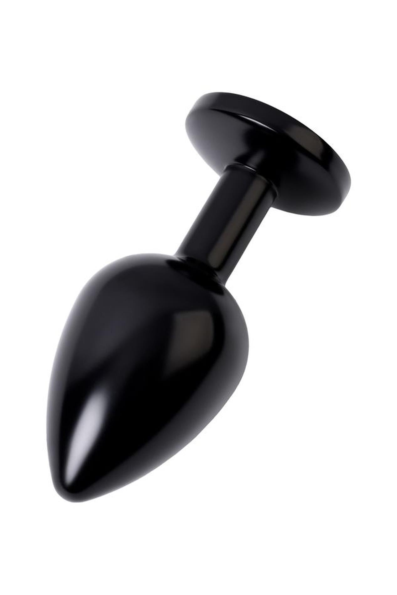 3-Black anal plug TOYFA Metal,with a ruby colored gem-3