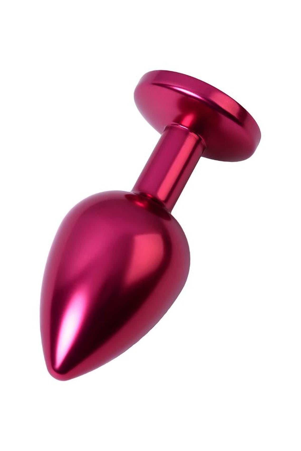 3-Red anal plug TOYFA Metal with black gem-3