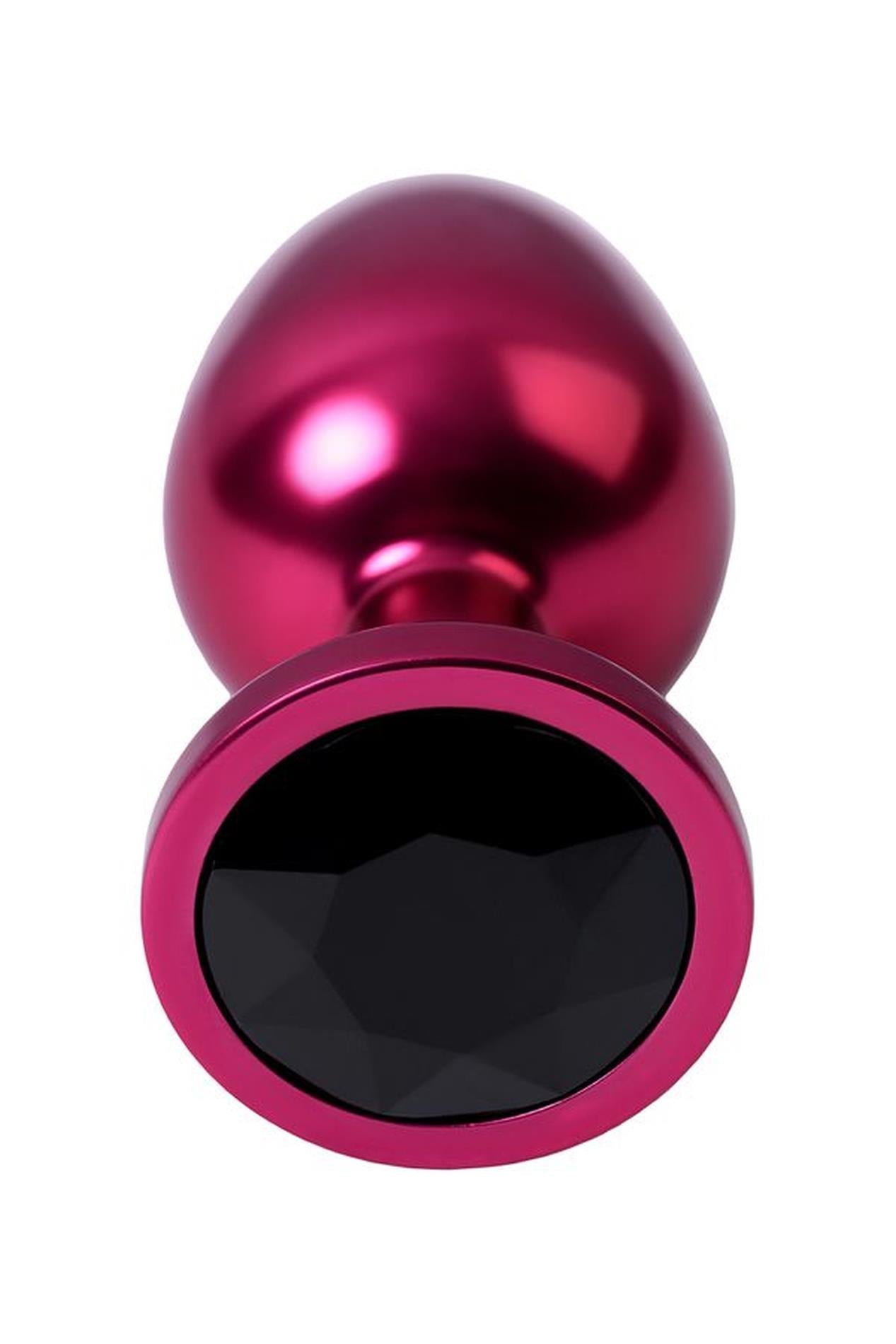 4-Red anal plug TOYFA Metal with black gem-4