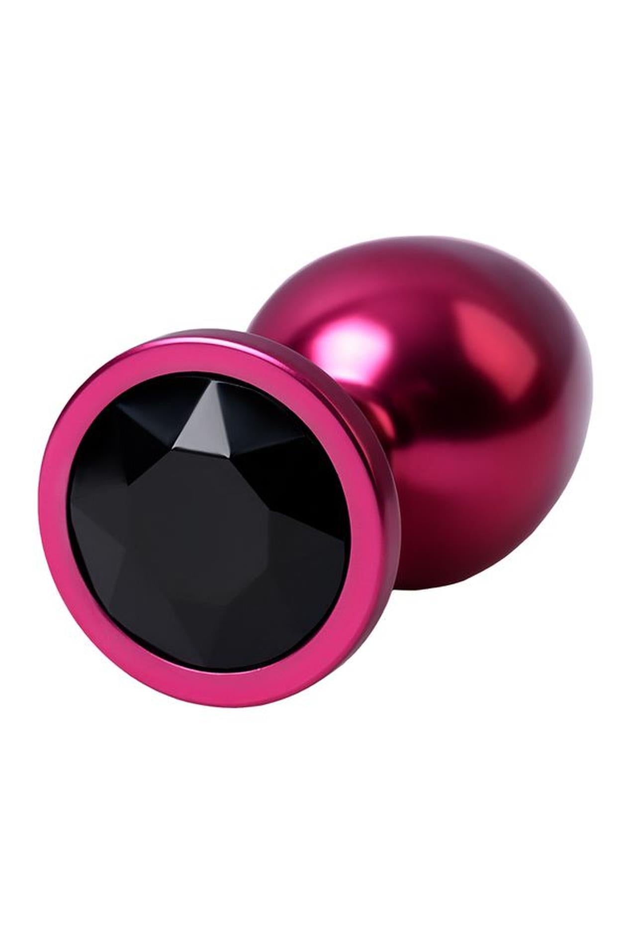 5-Red anal plug TOYFA Metal with black gem-5