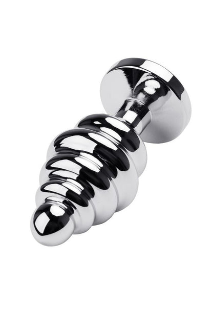 3-Silver anal plug with red gem-3