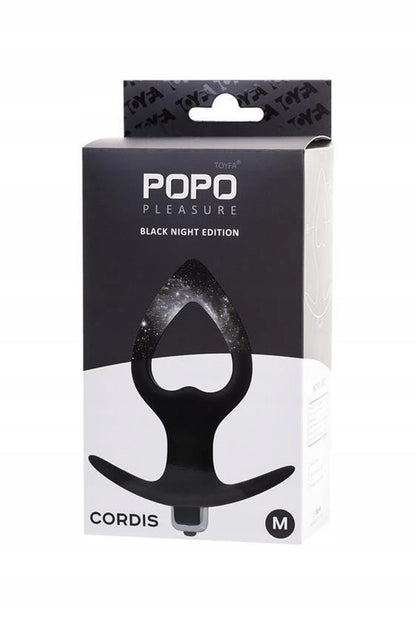 1-TOYFA POPO Pleasure Anal Plug Cordis M Vibro Black-1
