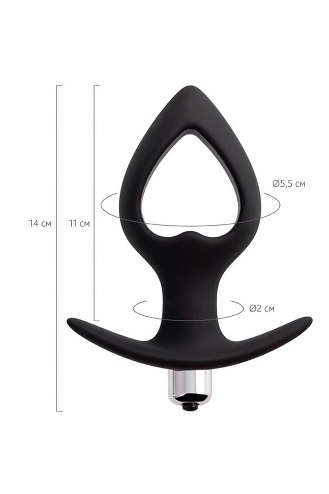 3-TOYFA POPO Pleasure Anal Plug Cordis M Vibro Black-3