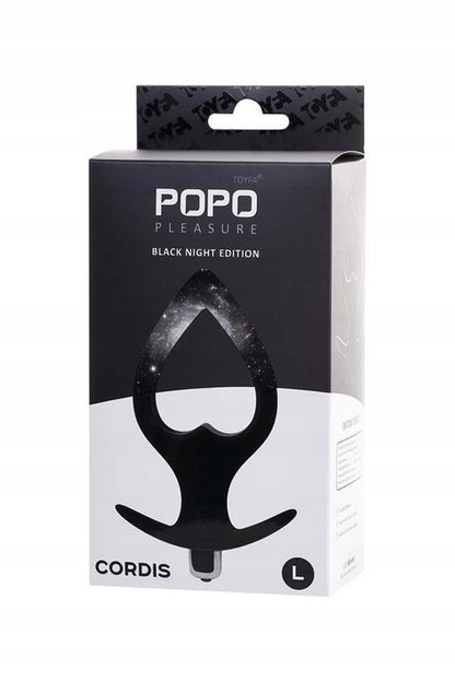 1-TOYFA POPO Pleasure Anal Plug Cordis L Vibro Black-1