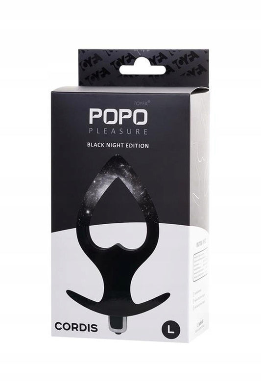 1-TOYFA POPO Pleasure Anal Plug Cordis L Vibro Black-1