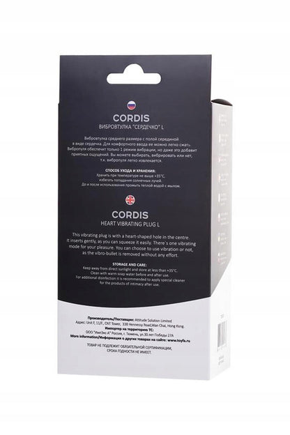 2-TOYFA POPO Pleasure Anal Plug Cordis L Vibro Black-2