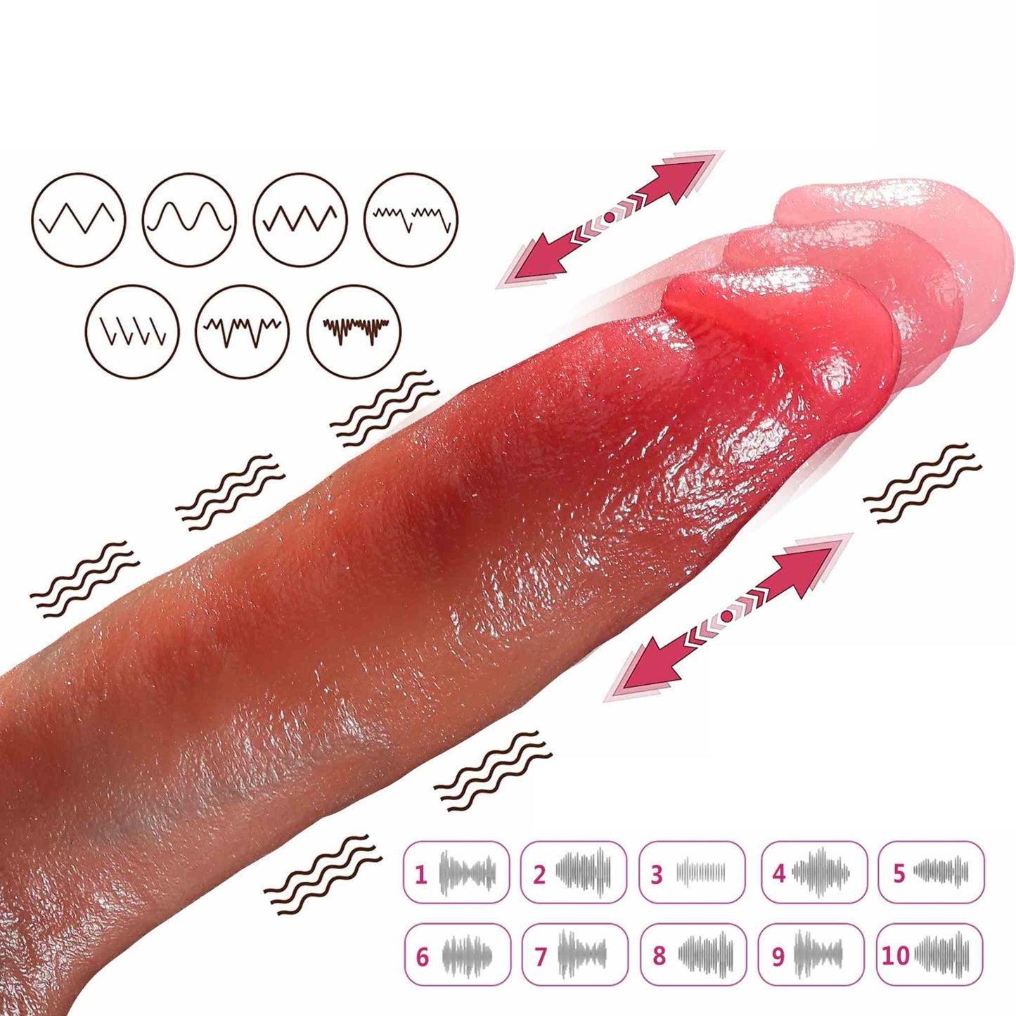 3-WIBRATOR REALISTYCZNY PENIS GÓRA DÓŁ EROTYKA-3