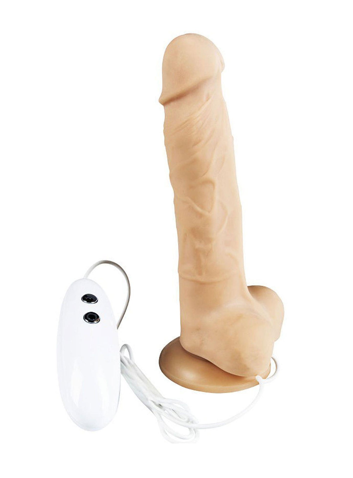 1-Dildo z wibracją rotacją pilot cielisty 18 cm-1