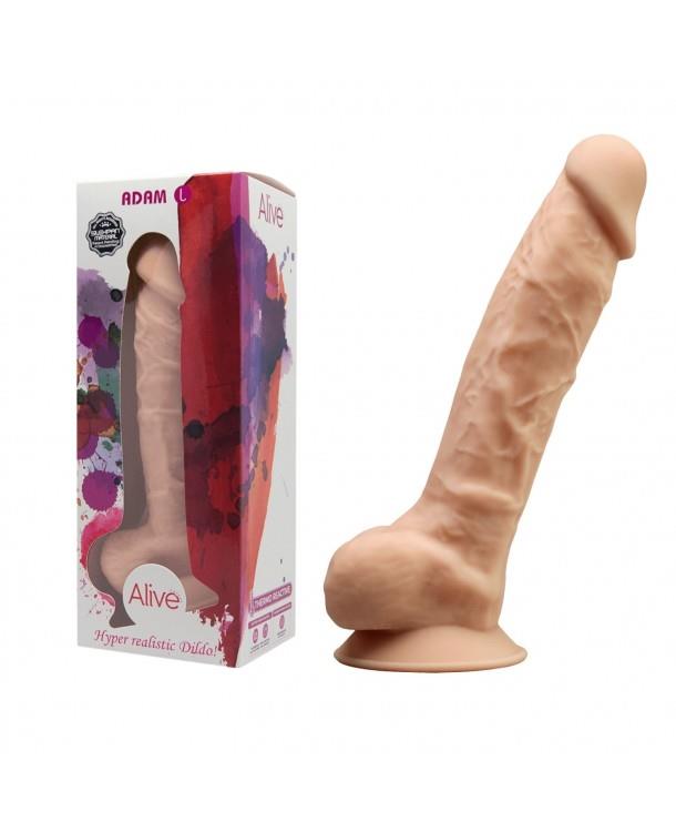 1-cielisty duży żylasty penis z przyssawką 21,5 cm-1