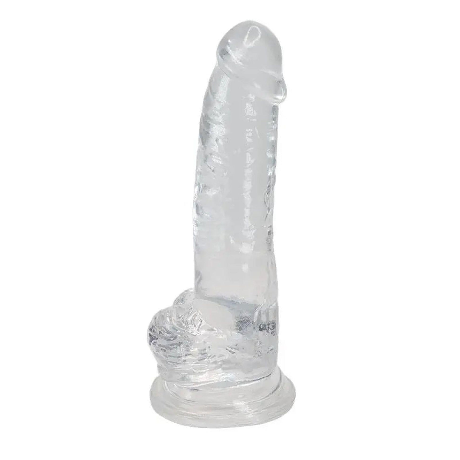 1-Przezroczyste silikonowe żylaste dildo  20,6 cm-1