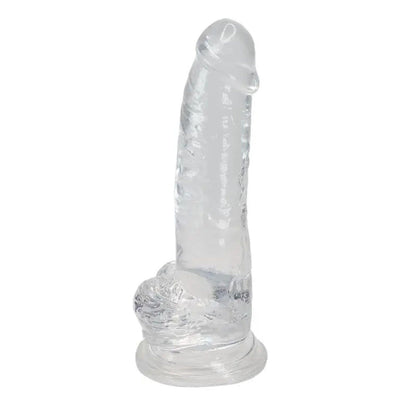 1-Przezroczyste silikonowe żylaste dildo  20,6 cm-1
