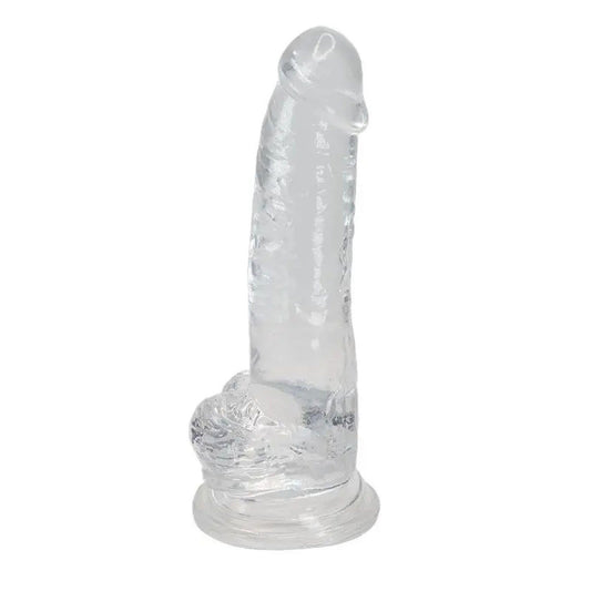 1-Przezroczyste silikonowe żylaste dildo  20,6 cm-1